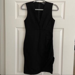 Lulus Cocktail Hour Black Wrap Dress